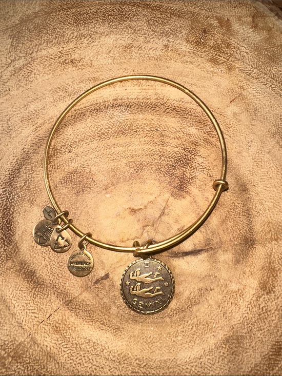 Alex and Ani Jewelry - Pre owned Alex and Ani Gold-Tone Gemini Zodiac Charm Bangle Bracelet